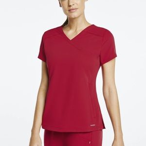 Jaanuu Women's 3-Pocket Mock Wrap Top